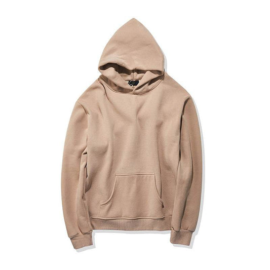 Male and men's sweater autumn new color plus velvet oversize off shoulder Mens Hoodie tide - Mubimart