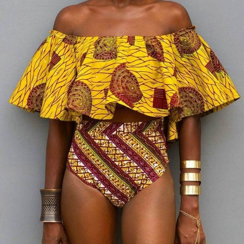 Printed bikini swimsuit - Mubimart