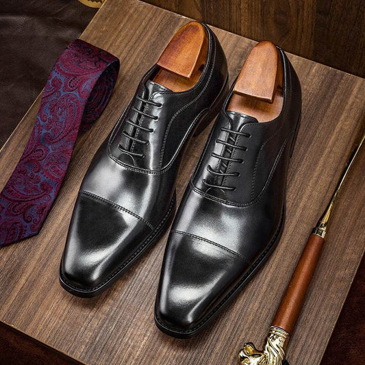 Men's Business Formal Three-joint Oxford Shoes - Mubimart