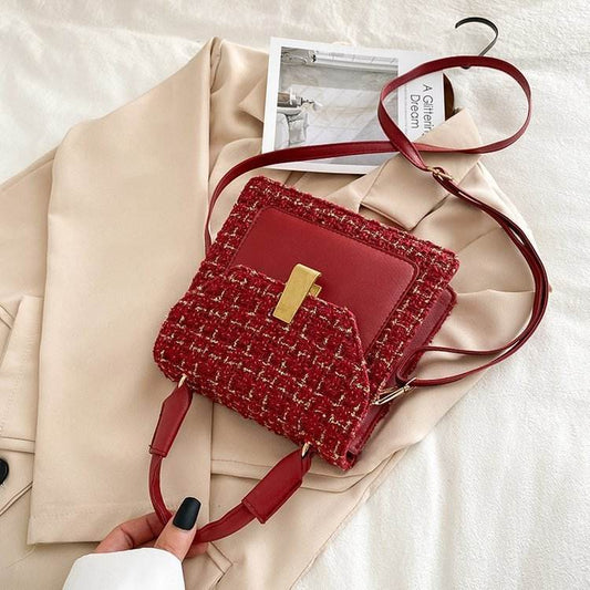 Messenger Bag Women Simple Casual Shoulder Bag - Mubimart