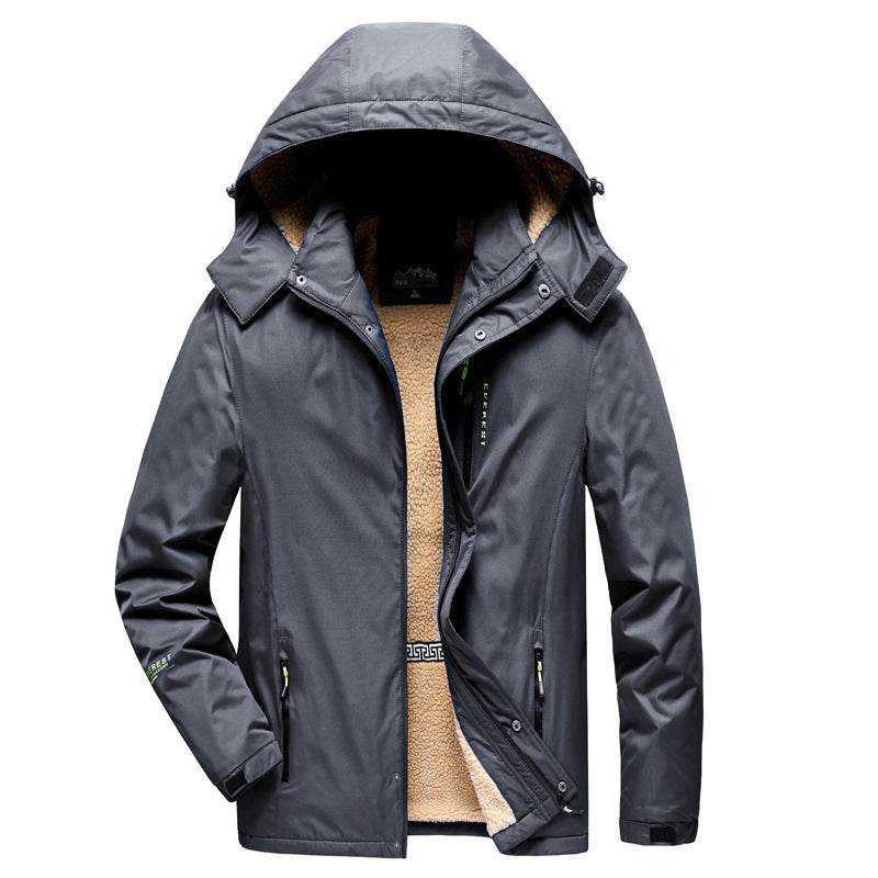 Mens Cotton-padded Trendy Outdoor Jacket - Mubimart