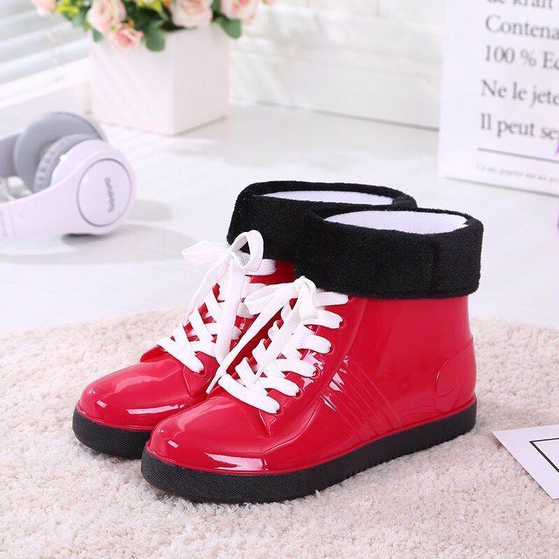 Women Fashion Style Outer Shoes Non-slip Rain Boots - Mubimart