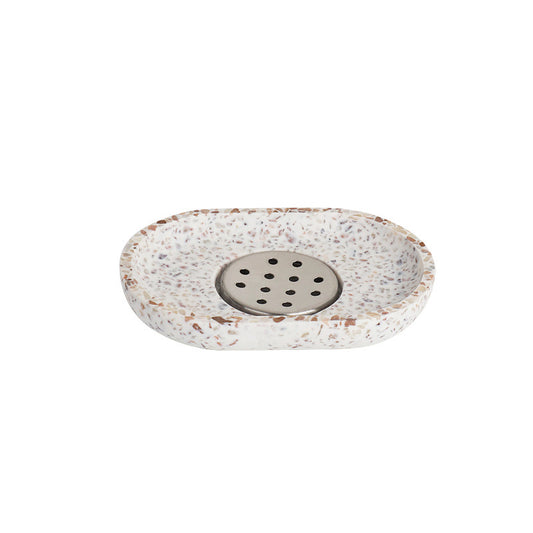 Oval terrazzo soap dish