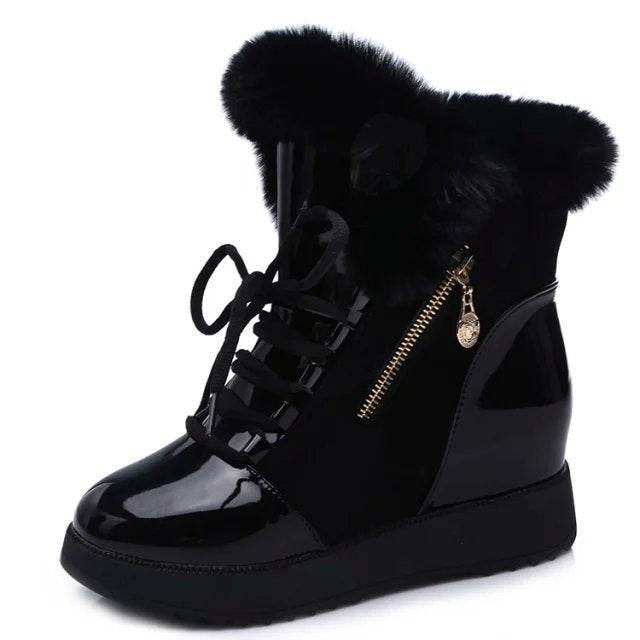 Fur snow boots - Mubimart
