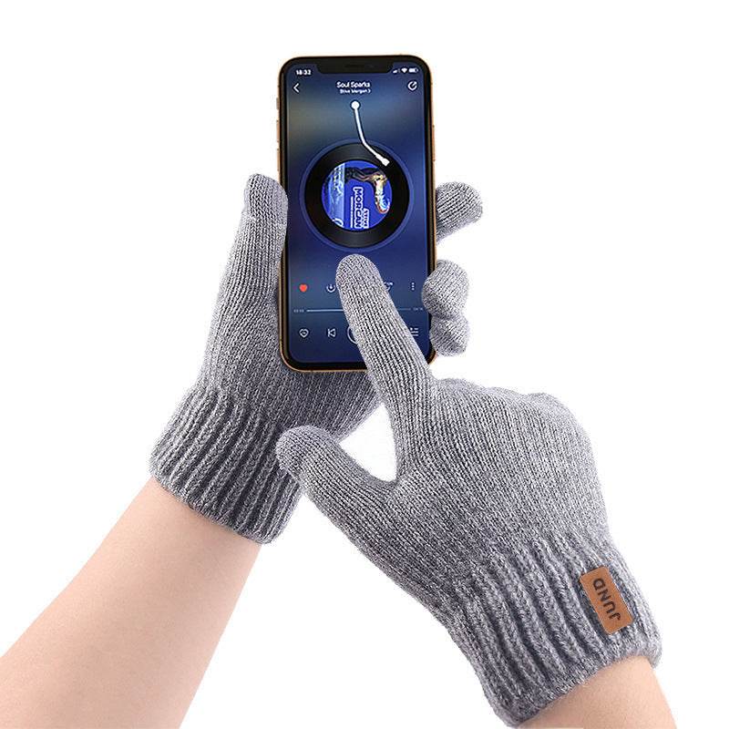 Knitted Woolen Cold Weather Gloves For Men - Mubimart