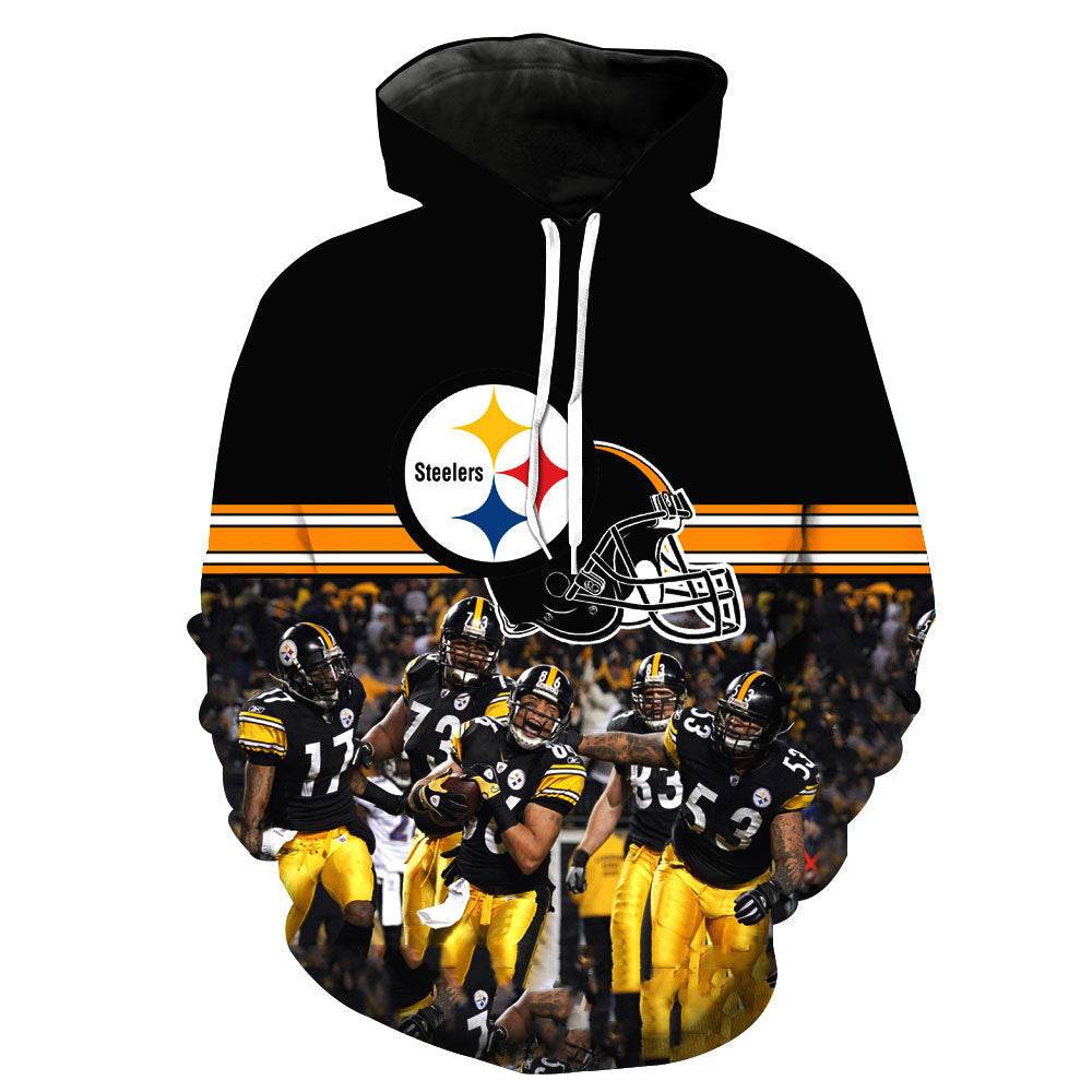 Fashion Sweatshirt Men Women 3d Hoodies Print American Pittsburgh Pattern Slim Unisex Slim Stylish Hooded Hoodies - Mubimart