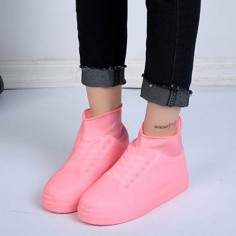 Men and women hiking slip wearable easy to carry silicone rain boots - Mubimart