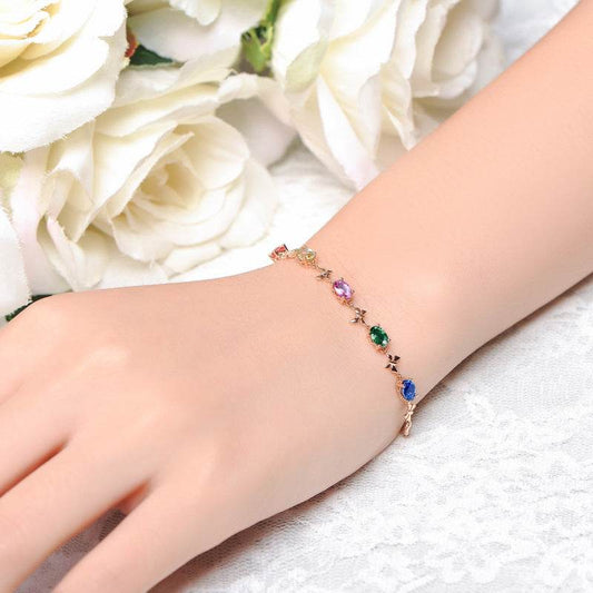 Colorful gemstone bracelet - Mubimart
