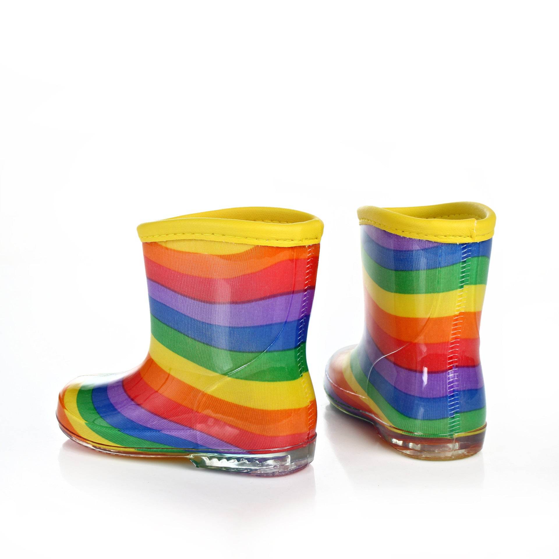 Crystal Jelly Rain Boots Cartoon Rainbow Rain Shoes Japanese Boys And Girls Rain Boots - Mubimart