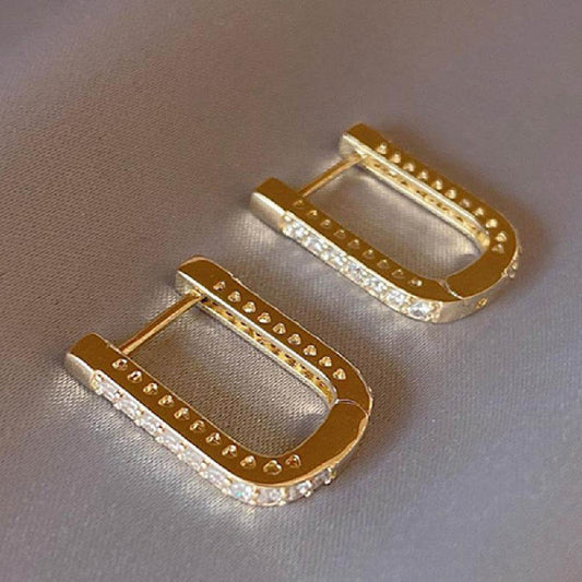 Women's Fashion Plain Hoop Earrings - Mubimart