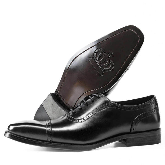 British Style Men's Business Leather Oxford Shoes - Mubimart