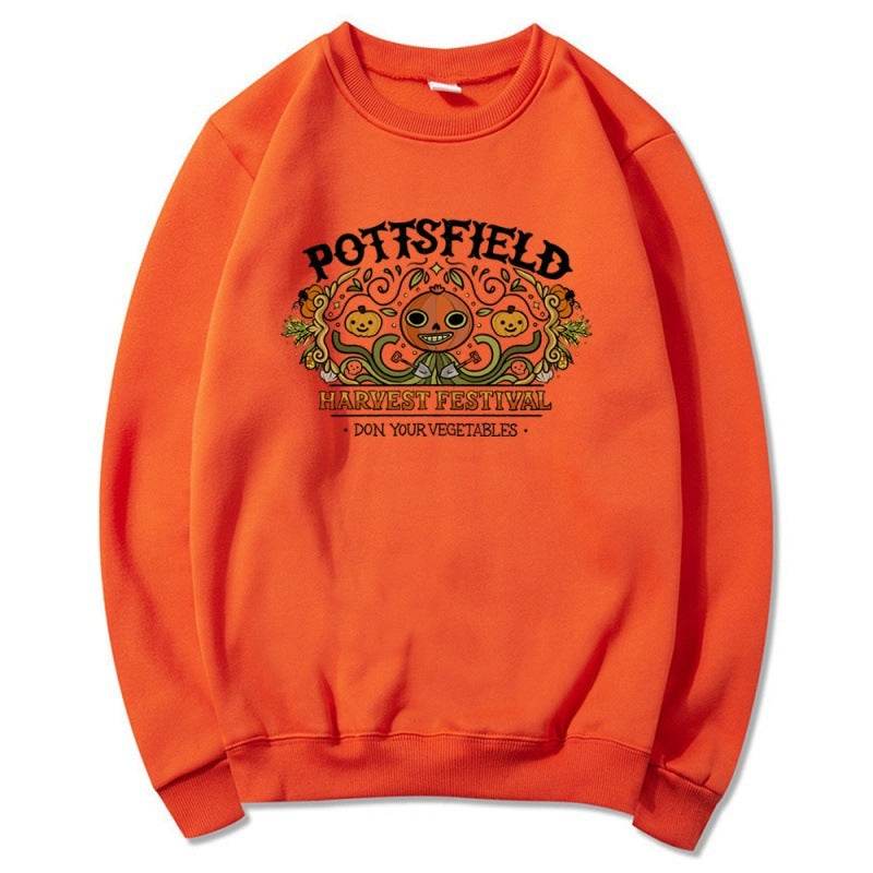Women's Halloween Pumpkin Print Sweatshirts - Mubimart