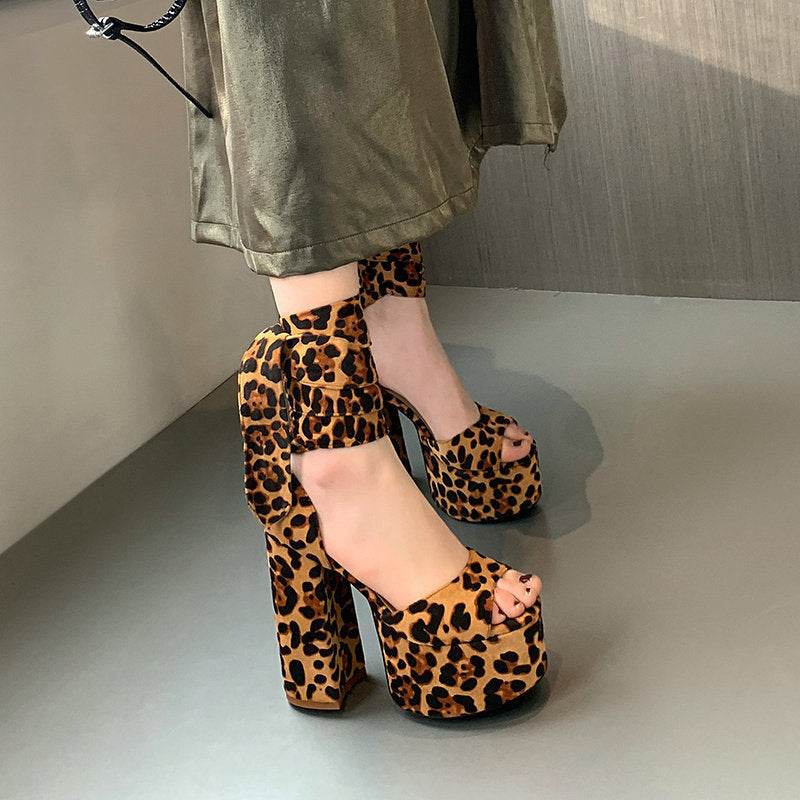 Women's Summer High-heel Platform Strappy Sandals - Mubimart
