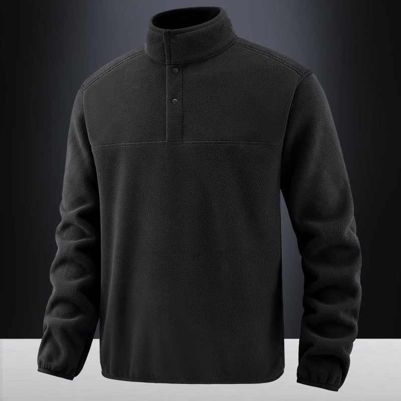 Men's Fleece Fleece-lined Stand Collar Jacket