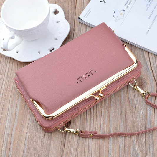 Lock Crossbody Bags Women Shoulder Bag Clutch Ladies Mobile Phone Bag Purse Handbag - Mubimart
