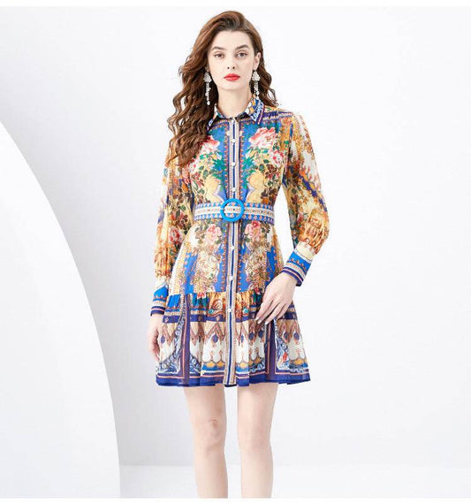 French Vintage Court Style Formal Dress - Mubimart