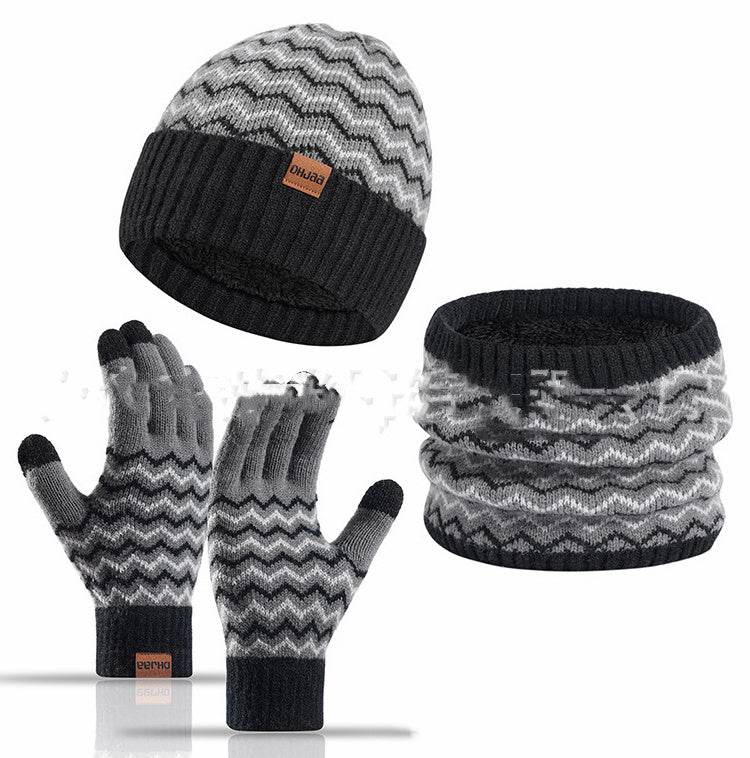 Men's Winter Warm Neck Warmer Cold-proof Knitted Hat - Mubimart