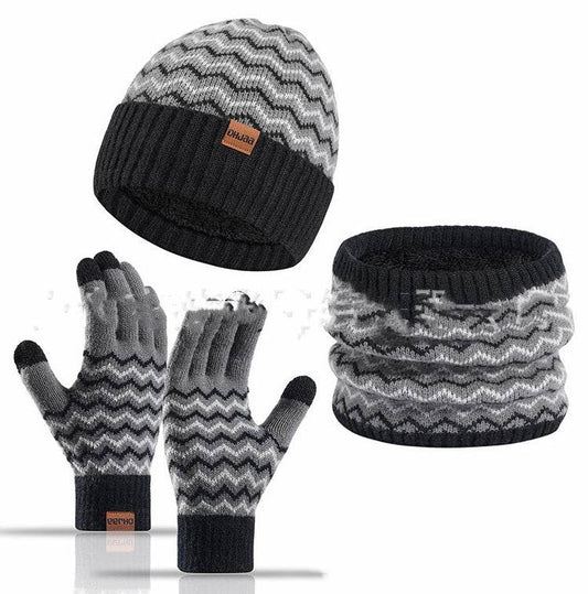 Men's Winter Warm Neck Warmer Cold-proof Knitted Hat - Mubimart
