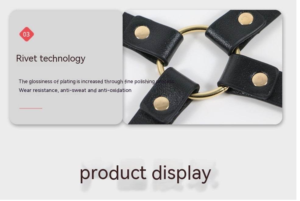 PU Leather Props Handcuffs Shapewear - Mubimart