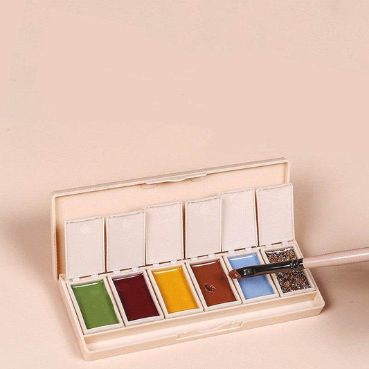 Cream Nail Polish Eye Shadow Bag - Mubimart