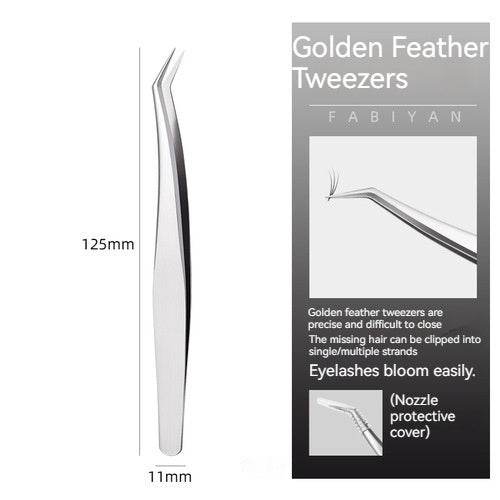 Stainless Steel Grafting Eyelash Aid Tweezers - Mubimart