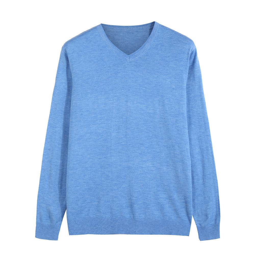Cashmere sweater knit sweater men's casual sweater - Mubimart