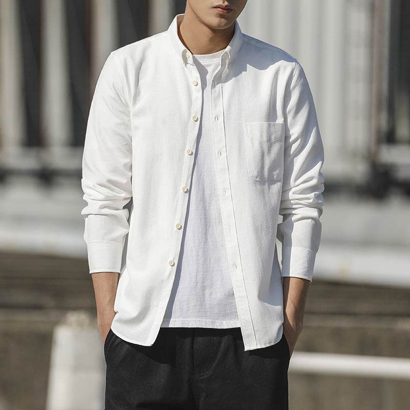 Slim shirt jacket long sleeve shirt - Mubimart