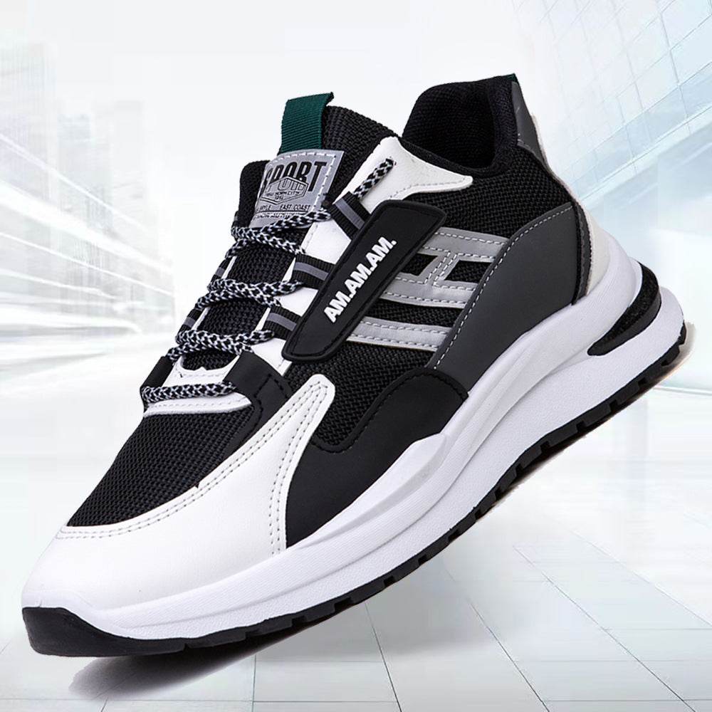 Men Sneakers White Sports Shoes Running Walking - Mubimart