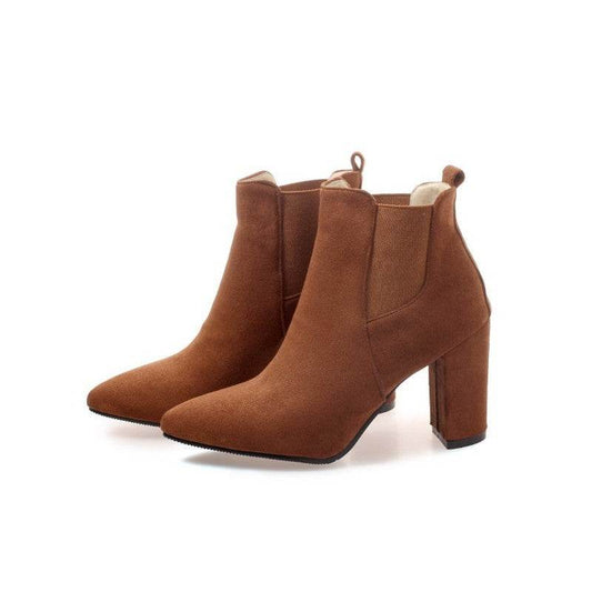 Frosted pointed booties - Mubimart