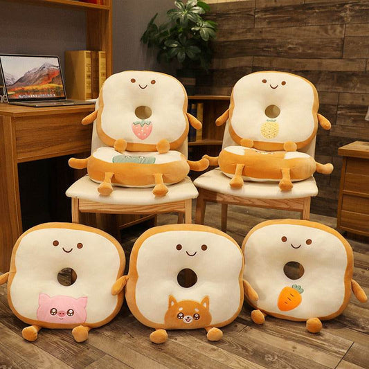 Cute Cartoon Fruit Animal Bread Futon Mat Creative Sliced Toast Floor Mat Pillow Cushion - Mubimart