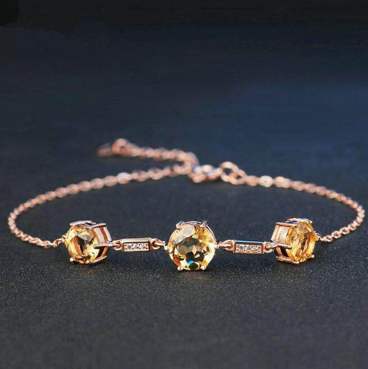 925 Bracelet Rose S925 Charm Bracelet Women Fashion Fine Jewelry - Mubimart