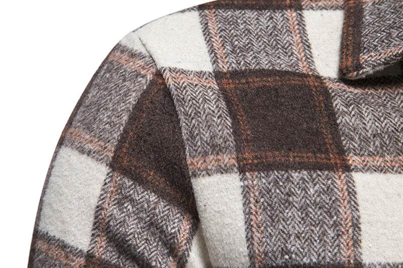 Thick Warm Woolen Cloth Flannel Casual Shirt Base Men's Shirt - Mubimart