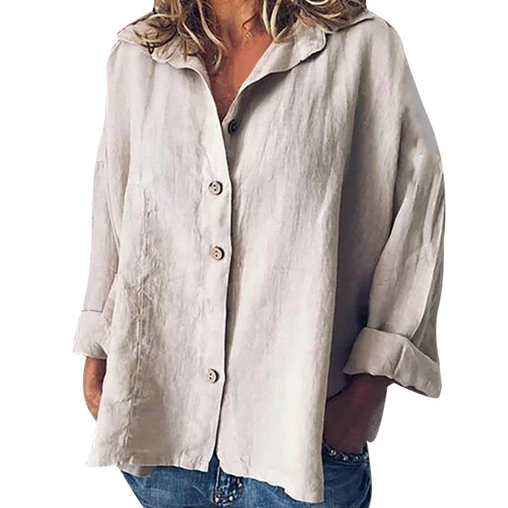 Plus size women's retro shirt - Mubimart