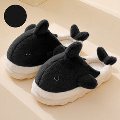 Shark Slippers Soft Sole Furry Shoes Home Bedroom Slippers Women - Mubimart -  