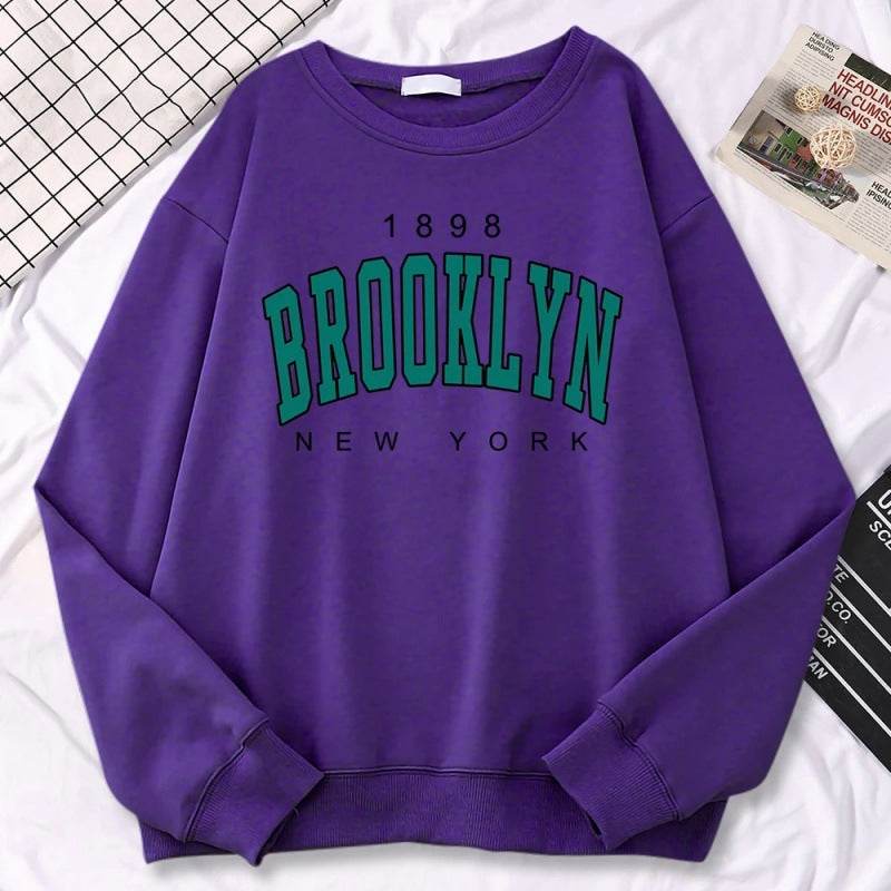 Autumn Kawaii Womens Sweatshirts 1898 Brooklyn - Mubimart