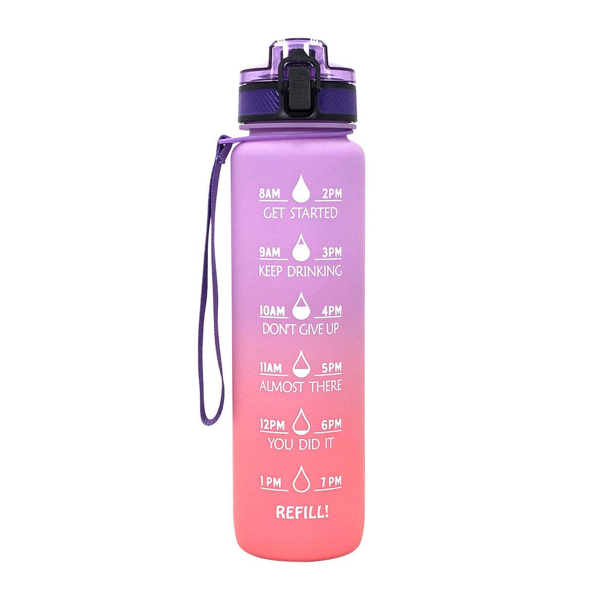 Sports Frosted Gradient Water Bottle - Mubimart