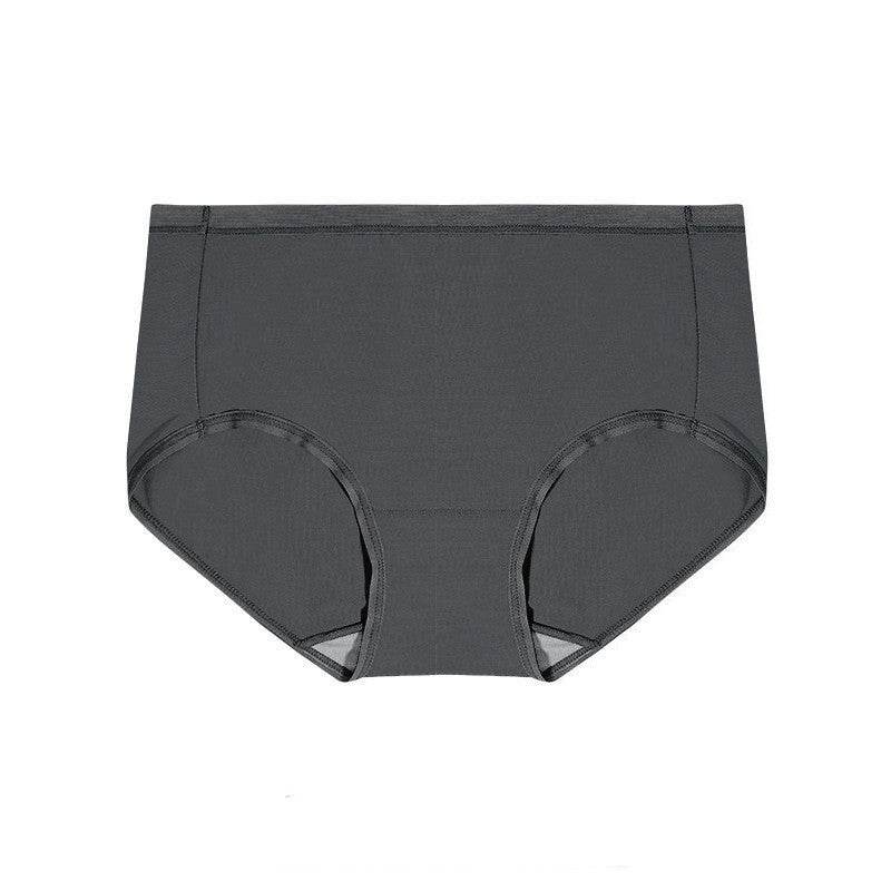 Modal Women's Mid Waist Plus Size Silk Crotch Panties - Mubimart