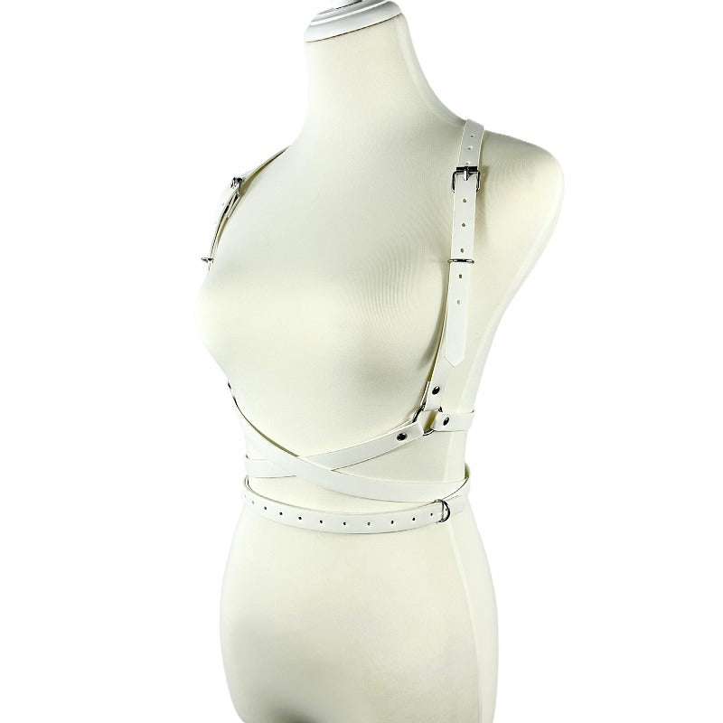 Women's Fashion Shapewear Leather Binding - Mubimart -  