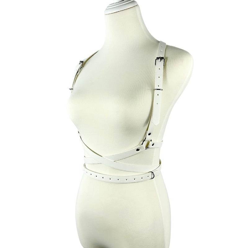 Women's Fashion Shapewear Leather Binding - Mubimart