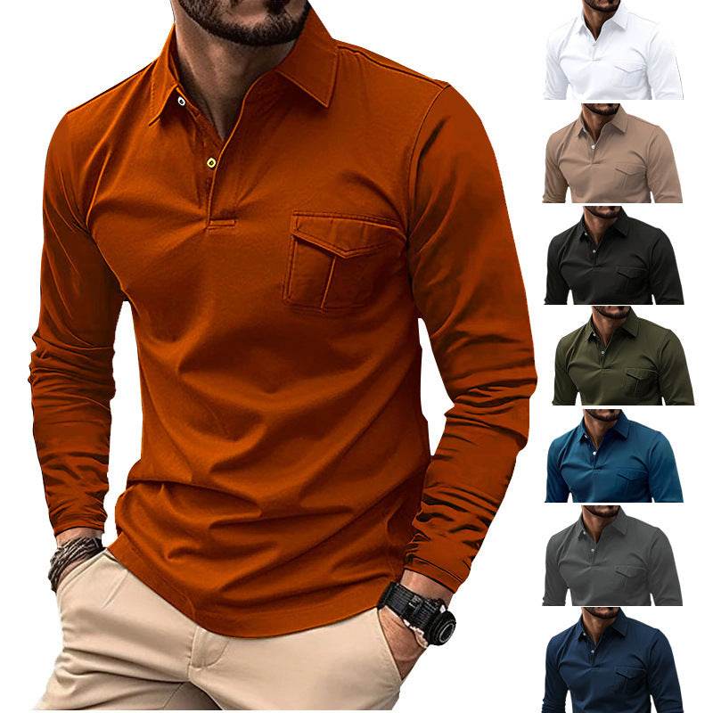 Casual Polo Collar Sports Polo Shirt - Mubimart