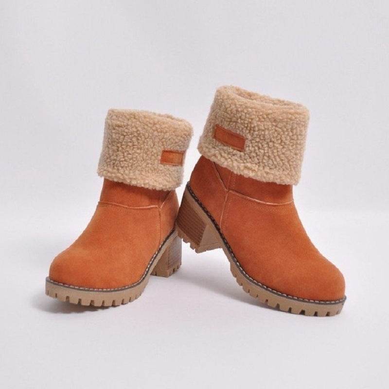 FUR ANKLE BOOTS - Mubimart