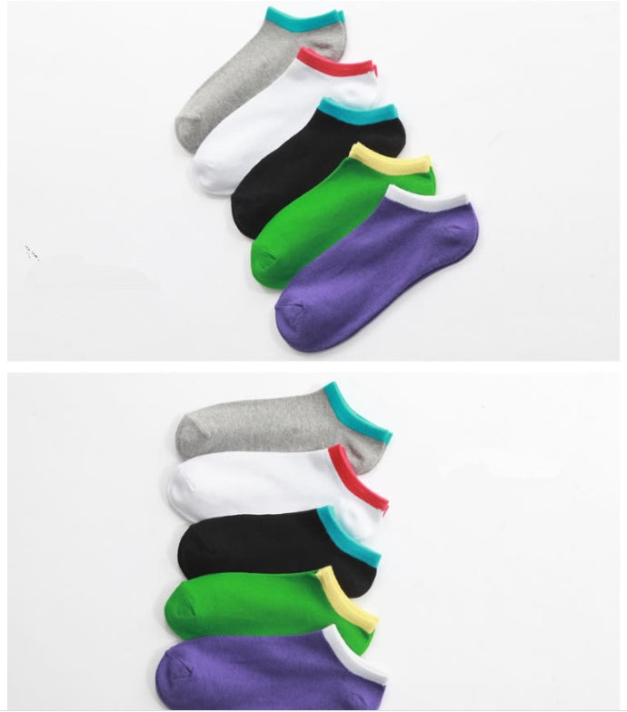 Men's Summer Invisible Shallow Mouth Socks Stunning Polyester Cotton Ankle Socks - Mubimart -  