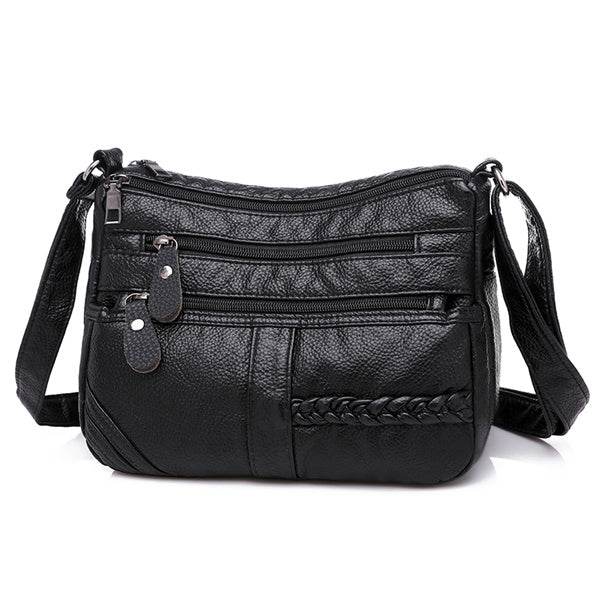 Fashion Women Soft Leather Shoulder Bag - Mubimart