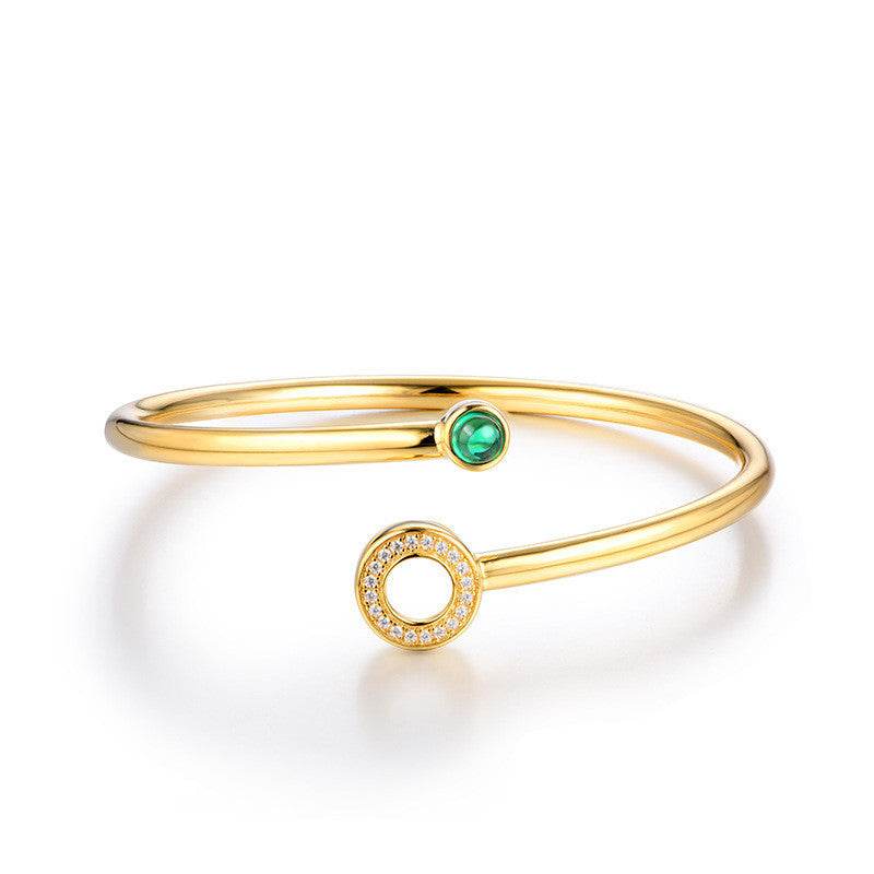 Fashion Emerald Women Bangle Street Bracelet - Mubimart