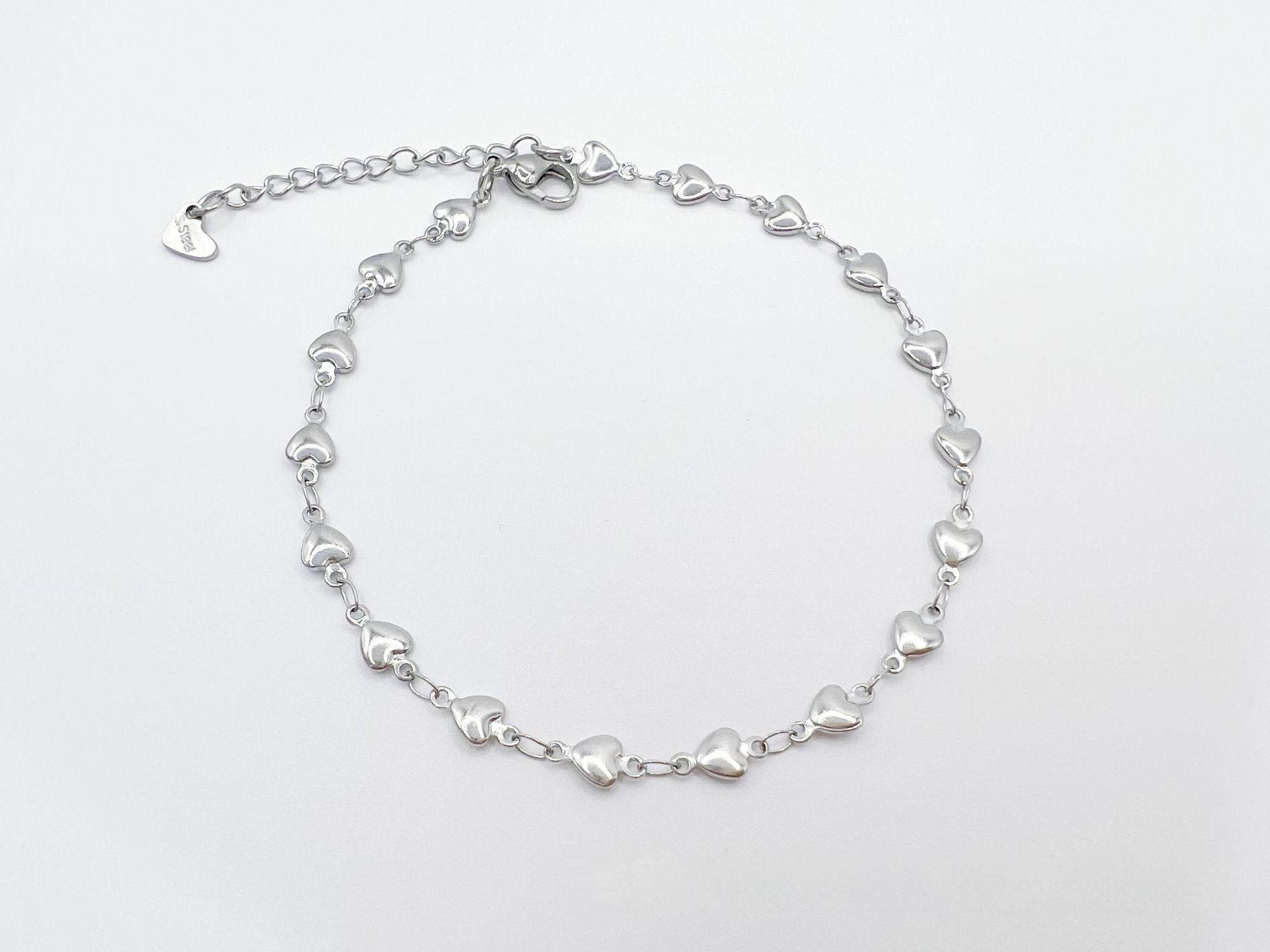 European And American Style Fashion Special-interest Stainless Steel Anklets Love Anklet Multi-style Ins - Mubimart