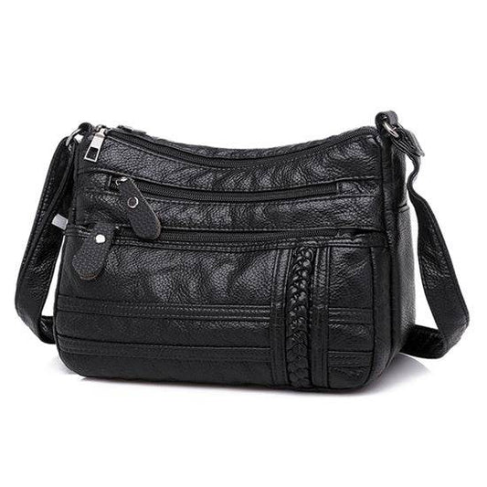 Fashion Women Soft Leather Shoulder Bag - Mubimart