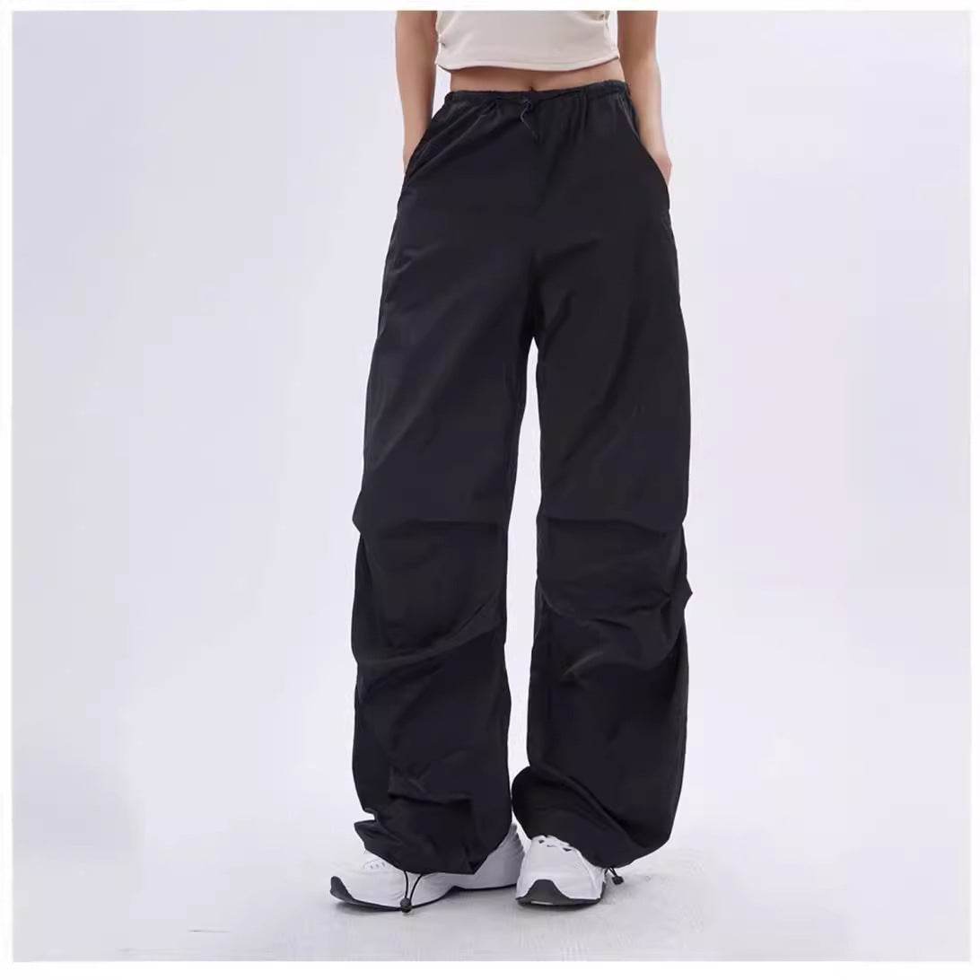 Design Sense Pleated Drawstring Casual Jogger Pants - Mubimart