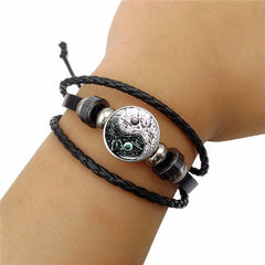 TaiYin Yang Charm Armband Multilayer Gevlochten Armband Vintage Sieraden Heren Leren Armbanden voor Vrouwen Cadeau