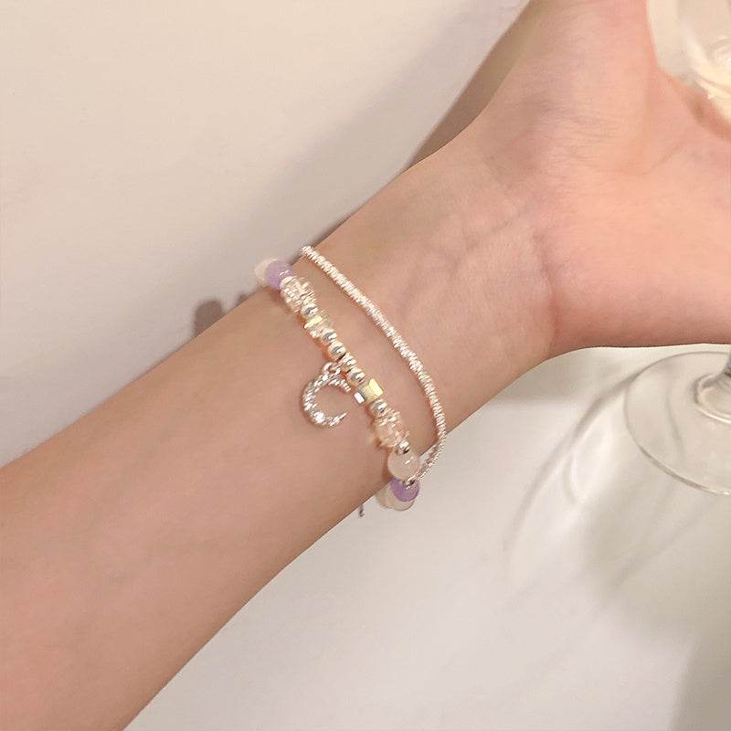 Purple Cool Beaded Bracelet For Women Design - Mubimart