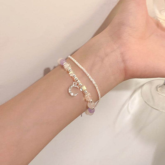 Purple Cool Beaded Bracelet For Women Design - Mubimart